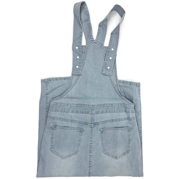 Denim Overall Dress Light Indigo Blue The Esther Women’s Small Boutique Fashion - Picture 12 of 14